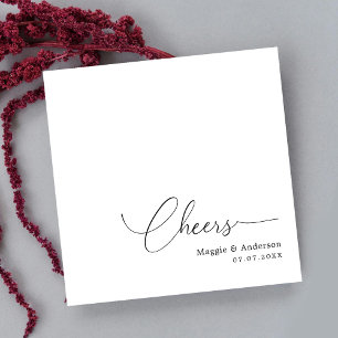 Eenvoudig en elegant: gepersonaliseerde Cheers Wed Servet