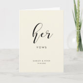 Eenvoudig en elegant Haar gelofte op bruiloft Kaart (Voorkant)