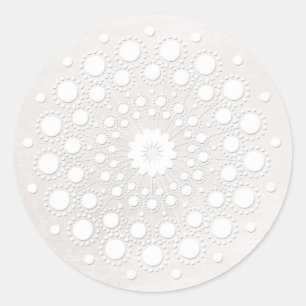 Eenvoudig en elegant Hair Salon en Spa Off White Ronde Sticker