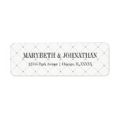 Eenvoudig en elegant het Etiket van het Adres van  (Voorkant)