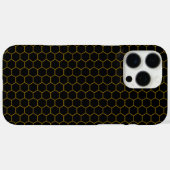 Eenvoudig en elegant honingraatpatroon zwart geel Case-Mate iPhone case (Achterkant (horizontaal))