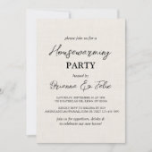 Eenvoudig en Elegant Huis Warming Party Kaart (Voorkant)