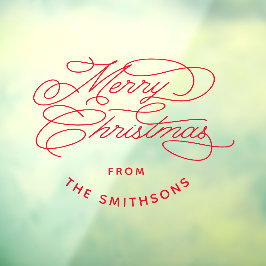 Eenvoudig en elegant kerstfeest op maat raamsticker