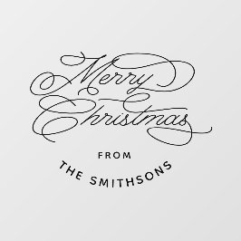 Eenvoudig en elegant kerstfeest op maat raamsticker