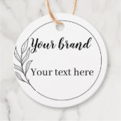 Eenvoudig en elegant logo hang label (Voorkant)