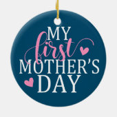 Eenvoudig en elegant mijn eerste Moederdag | ORNAM Keramisch Ornament (Achterkant)
