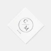 Eenvoudig en elegant monogram Serviette Napkins Servet (Hoek)