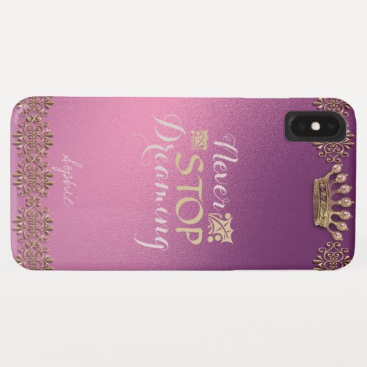 Eenvoudig en elegant roos en gouddeklaag  Case-Mate iPhone case (Achterkant (horizontaal))