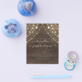 Eenvoudig en Elegant Rustic Wood Lights trouwbroch Flyer (Enkel)