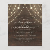 Eenvoudig en Elegant Rustic Wood Lights trouwbroch Flyer (Voorkant)