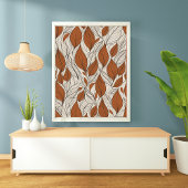 Eenvoudig en elegant: "Rustieke herfstbladeren" Poster