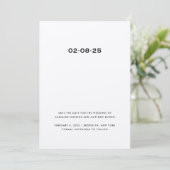 Eenvoudig en Elegant Save the Date Kaart (Staand voorkant)