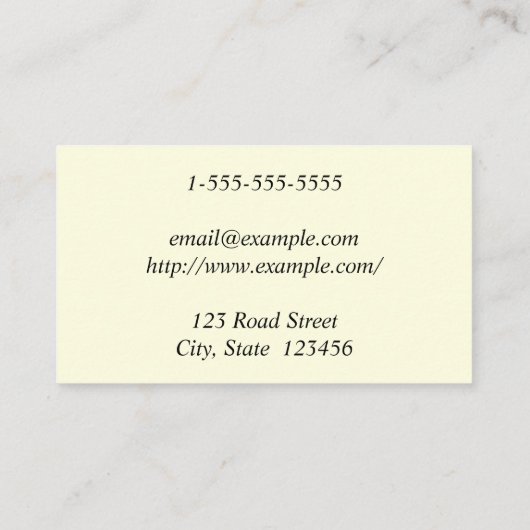 Eenvoudig en elegant Visitekaartje van procureur-g (Achterkant)