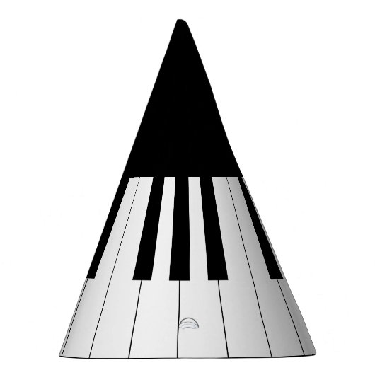 Eenvoudig en elegant zwart-wit piano-toetsenbord feesthoedjes (Rechts)