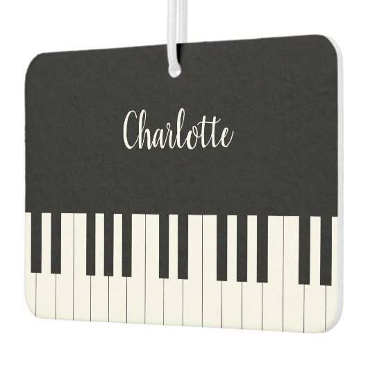 Eenvoudig en elegant zwart-wit piano-toetsenbord luchtverfrisser (Links)