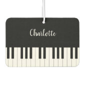 Eenvoudig en elegant zwart-wit piano-toetsenbord luchtverfrisser (Voorkant)