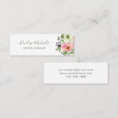 Eenvoudig en Floral Mini Visitekaartje (Voorkant / Achterkant)