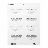 Eenvoudig en geavanceerd retouradres etiket (Full Sheet)