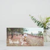 Eenvoudig en grappig huwelijk bedankkaart (Staand voorkant)