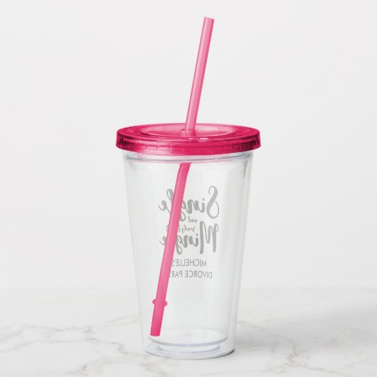 Eenvoudig en klaar om scheidingspartnerschap te co acryl drinkbeker (Achterkant)