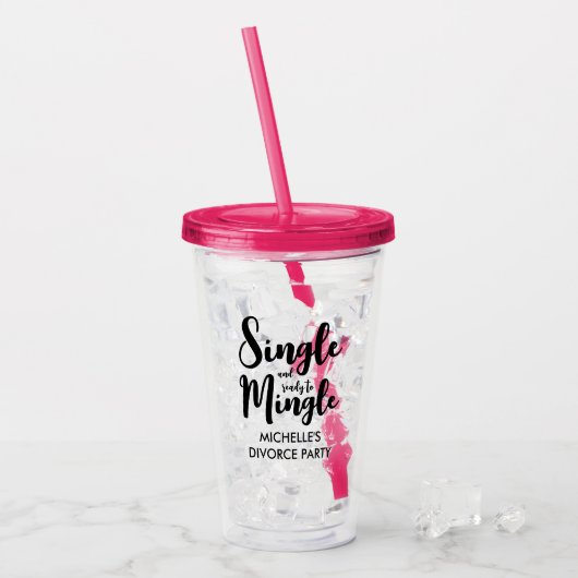Eenvoudig en klaar om scheidingspartnerschap te co acryl drinkbeker (Voorkant ijs)