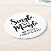 Eenvoudig en klaar om scheidingspartnerschap te co ronde kartonnen onderzetter (Gebogen)