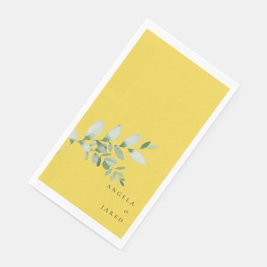 Eenvoudig en levendig bruiloft Bright Geel II Servet (Hoek)