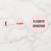 Eenvoudig en minimaal roze Typografie Weddenschap Confetti (Achterkanten)