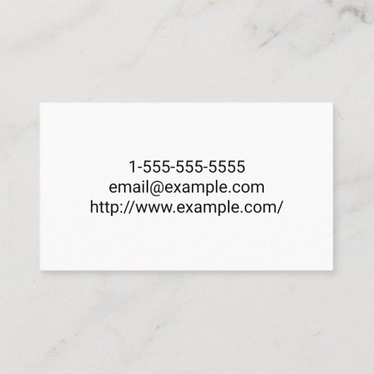 Eenvoudig en minimalistisch Visitekaartje van proc (Achterkant)