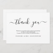 Eenvoudig en modern bedankkaart (Voorkant / Achterkant)