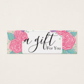 Eenvoudig en modern bedrijfscadeaubon mini visitekaartjes (Voorkant)