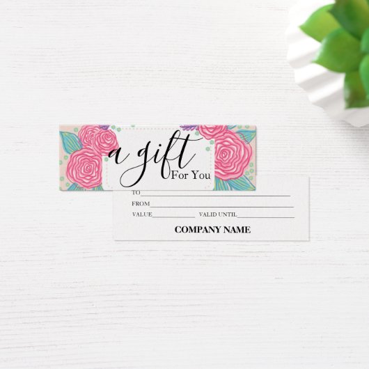 Eenvoudig en modern bedrijfscadeaubon mini visitekaartjes (Bureau)