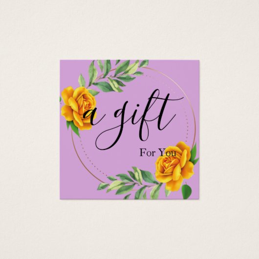 Eenvoudig en modern bedrijfscadeaubon vierkante visitekaartjes (Voorkant)