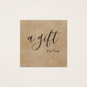 Eenvoudig en modern bedrijfscadeaubon vierkante visitekaartjes (Voorkant)