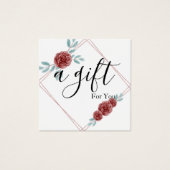 Eenvoudig en modern bedrijfscadeaubon vierkante visitekaartjes (Voorkant)