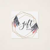 Eenvoudig en modern bedrijfscadeaubon vierkante visitekaartjes (Voorkant)