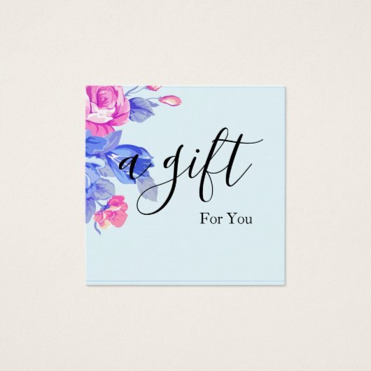 Eenvoudig en modern bedrijfscadeaubon vierkante visitekaartjes (Voorkant)