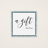 Eenvoudig en modern bedrijfscadeaubon vierkante visitekaartjes (Voorkant)