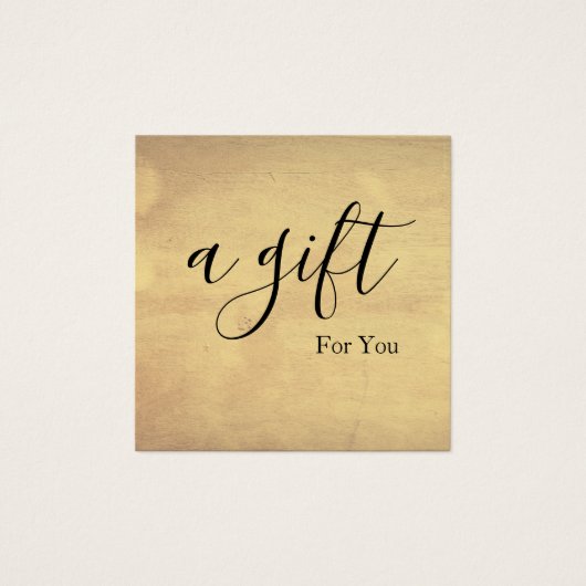 Eenvoudig en modern bedrijfscadeaubon vierkante visitekaartjes (Voorkant)