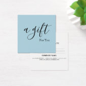 Eenvoudig en modern bedrijfscadeaubon vierkante visitekaartjes (Bureau)