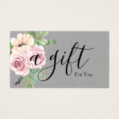 Eenvoudig en modern bedrijfscadeaubon visitekaartje (Voorkant)