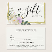 Eenvoudig en modern bedrijfscadeaubon visitekaartje (Voorkant /achterkant)