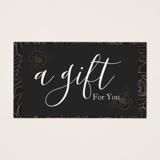 Eenvoudig en modern bedrijfscadeaubon visitekaartje (Voorkant)