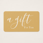 Eenvoudig en modern bedrijfscadeaubon visitekaartje (Voorkant)