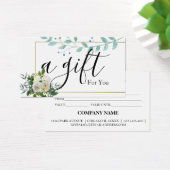 Eenvoudig en modern bedrijfscadeaubon visitekaartje (Bureau)