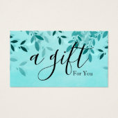 Eenvoudig en modern bedrijfscadeaubon visitekaartje (Voorkant)