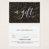 Eenvoudig en modern bedrijfscadeaubon visitekaartje (Voorkant /achterkant)