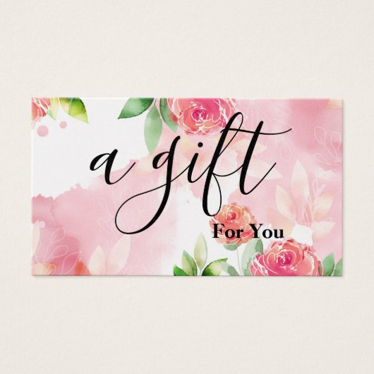 Eenvoudig en modern bedrijfscadeaubon visitekaartje (Voorkant)