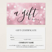 Eenvoudig en modern bedrijfscadeaubon visitekaartje (Voorkant /achterkant)