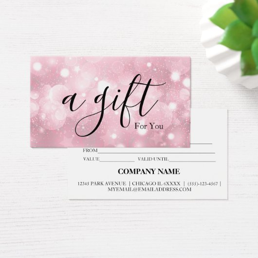 Eenvoudig en modern bedrijfscadeaubon visitekaartje (Bureau)